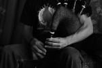 2009-08-04. Ricardo, Gaita, Tradición, Fuerza, Blanco, Negro, Galicia