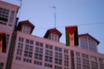 2009-08-20. A Coruña, Plaza del Africano, Pueblo Saharaui, Bandera