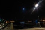 2009, Septiembre, A Coruña, Luna, Noche, Negro, Estrellas, Blanco, Castillo de San Antón, Paseo Marítimo