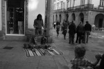 2009-09-20, Septiembre, A Coruña, Blanco, Negro, Calle Real, Titiritero