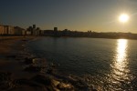 2009-10-18, Octubre, A Coruña, Paseo Marítimo, Dorado, Azul, Blanco, Mar, Sol