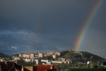 2010-01-01, A Coruña, Paseo Marítimo, Mar, Enero, Arcoiris, Gris, Azul, Rojo, Verde, Gaviota