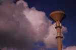 2010-02-18, Febrero, A Coruña, Monte Alto, Depósito, Azul, Blanco, Cielo