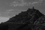 2010-09-11, Septiembre, Vigo, Islas Cíes, Faro, Mar, Blanco, Negro