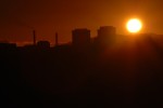 2010-12-31, A Coruña, Naranja, Negro, Sol, Atardecer
