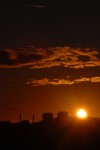 2010, Diciembre, A Coruña, Naranja, Negro, Sol, Atardecer, Refinería