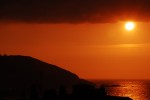 2011-05-03, Mayo, A Coruña, Puesta de Sol, Atardecer, Naranja, Negro, Sol, Mar, Monte de San Pedro