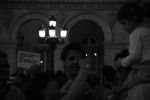 2011-10-15, Octubre, A Coruña, Manifestación, Plaza de María Pita, Blanco, Negro