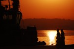2011-10-22, A Coruña, Puerto, Naranja, Negro, Mar, Barco