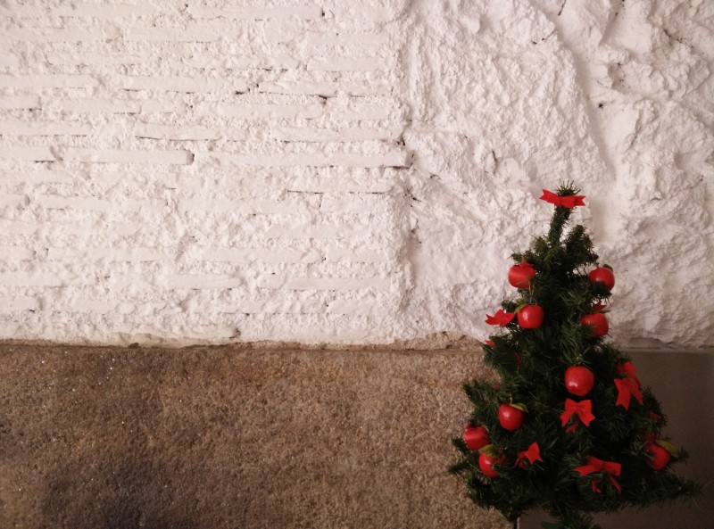 2014-12-19, Diciembre, A Coruña, Navidad, árbol, San Andrés, Rojo, Blanco, Piedra, Refugios, Verde, Marrón
